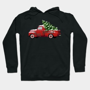 Happy Holidays! Vintage Red Truck Hoodie